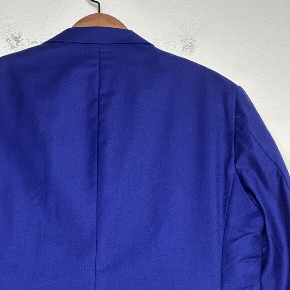 Mantoni Blazer Coat Jacket Men 38R Formal Blue Plain Disco Retro Minimal Party - Picture 6 of 14